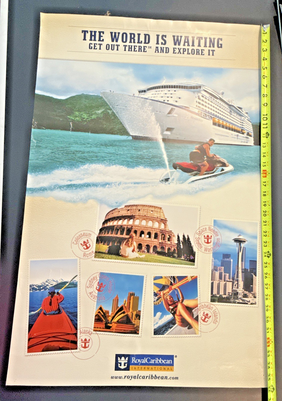 Voyager of the Seas Cruise Ship Royal Caribbean Travel Poster Advertisement 90s